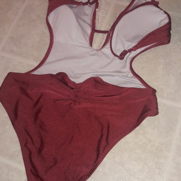 Maroon Medium swim one piece 💕 - Picture 3 of 4